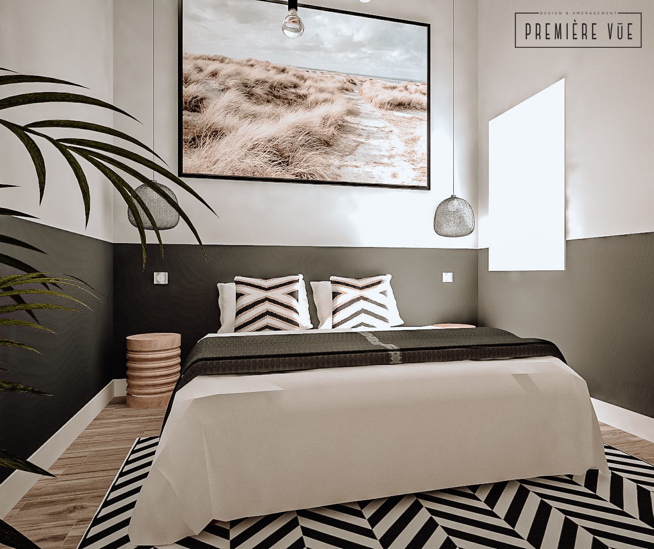 maison ondres home staging chambre